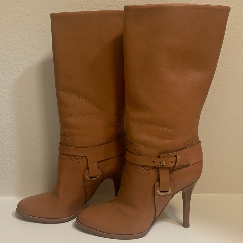 Brown Ralph Lauren heeled boot